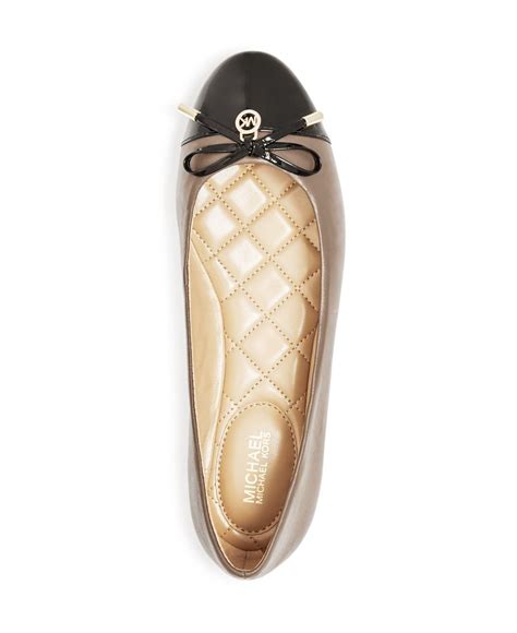 what type of leather does michael kors se|Michael Kors leather flats.